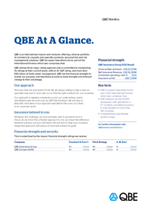 QBE at a glance